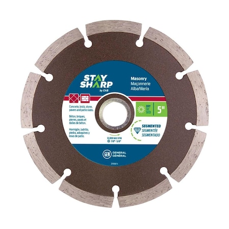 Muebles Para El Hogar 5 in. Segmented Rim Concrete Bronze Diamond Blade - Recyclable MU3367700